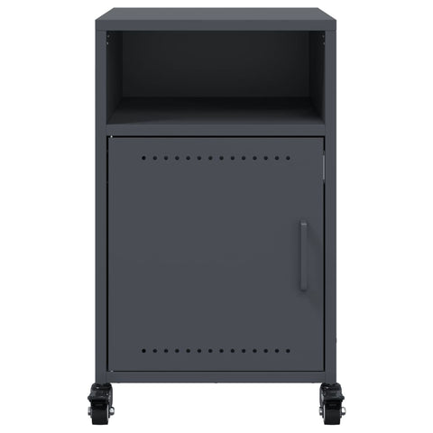 vidaXL Bedside Cabinet Anthracite 36x39x59 cm Steel