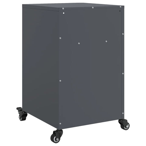 vidaXL Bedside Cabinet Anthracite 36x39x59 cm Steel