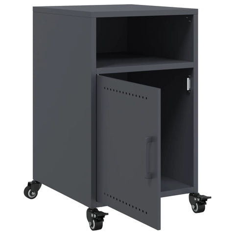 vidaXL Bedside Cabinet Anthracite 36x39x59 cm Steel