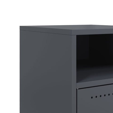 vidaXL Bedside Cabinet Anthracite 36x39x59 cm Steel