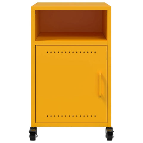vidaXL Bedside Cabinets 2 pcs Mustard Yellow 36x39x59 cm Steel