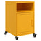 vidaXL Bedside Cabinets 2 pcs Mustard Yellow 36x39x59 cm Steel