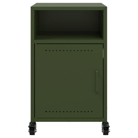 vidaXL Bedside Cabinets 2 pcs Olive Green 36x39x59 cm Steel