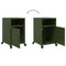 vidaXL Bedside Cabinets 2 pcs Olive Green 36x39x59 cm Steel