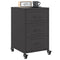 vidaXL Bedside Cabinet Black 36x39x59 cm Steel