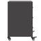 vidaXL Bedside Cabinet Black 36x39x59 cm Steel
