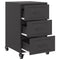 vidaXL Bedside Cabinet Black 36x39x59 cm Steel