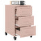 vidaXL Bedside Cabinet Pink 36x39x59 cm Steel