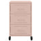 vidaXL Bedside Cabinet Pink 36x39x59 cm Steel