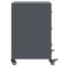 vidaXL Bedside Cabinet Anthracite 36x39x59 cm Steel