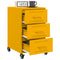 vidaXL Bedside Cabinet Mustard Yellow 36x39x59 cm Steel