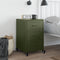 vidaXL Bedside Cabinet Olive Green 36x39x59 cm Steel