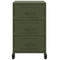 vidaXL Bedside Cabinet Olive Green 36x39x59 cm Steel