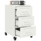 vidaXL Bedside Cabinet White 36x39x59 cm Steel