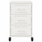 vidaXL Bedside Cabinet White 36x39x59 cm Steel