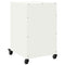 vidaXL Bedside Cabinet White 36x39x59 cm Steel