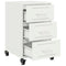 vidaXL Bedside Cabinet White 36x39x59 cm Steel