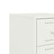 vidaXL Bedside Cabinet White 36x39x59 cm Steel
