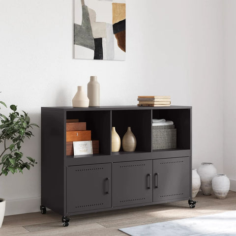 vidaXL Sideboard Black 100.5x39x72 cm Steel