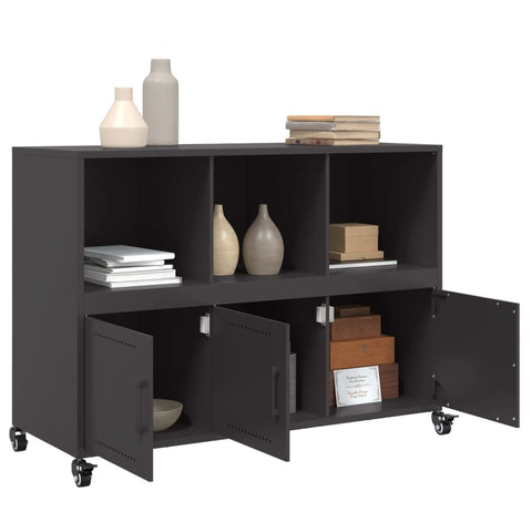 vidaXL Sideboard Black 100.5x39x72 cm Steel