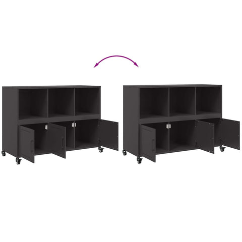 vidaXL Sideboard Black 100.5x39x72 cm Steel