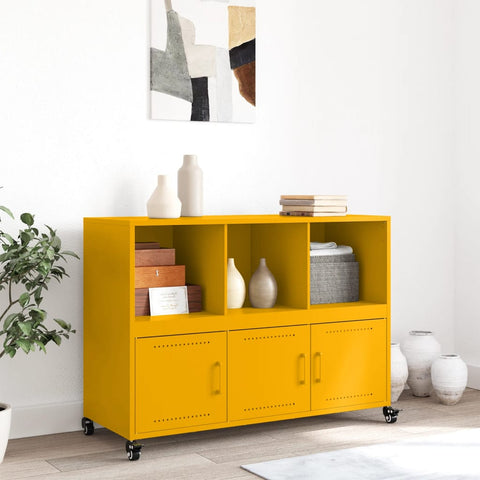 vidaXL Sideboard Mustard Yellow 100.5x39x72 cm Steel