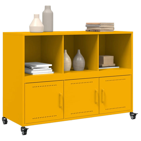 vidaXL Sideboard Mustard Yellow 100.5x39x72 cm Steel