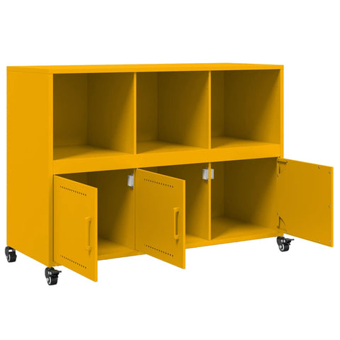 vidaXL Sideboard Mustard Yellow 100.5x39x72 cm Steel