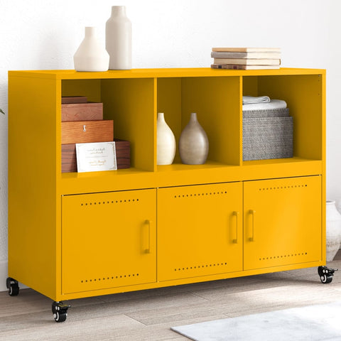 vidaXL Sideboard Mustard Yellow 100.5x39x72 cm Steel