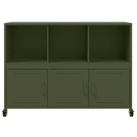 vidaXL Sideboard Olive Green 100.5x39x72 cm Steel