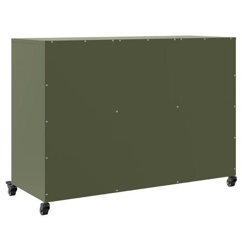 vidaXL Sideboard Olive Green 100.5x39x72 cm Steel