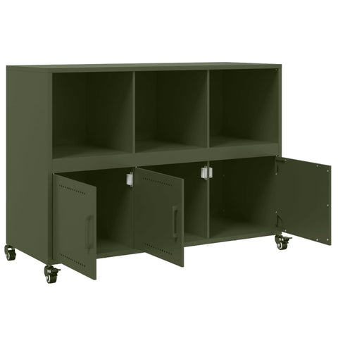 vidaXL Sideboard Olive Green 100.5x39x72 cm Steel