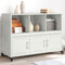 vidaXL Sideboard White 100.5x39x72 cm Steel