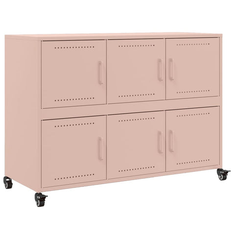 vidaXL Sideboard Pink 100.5x39x72 cm Steel