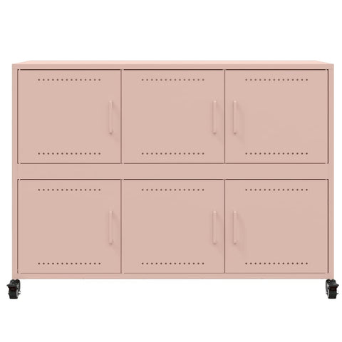 vidaXL Sideboard Pink 100.5x39x72 cm Steel