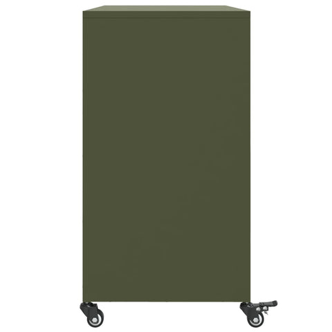 vidaXL Sideboard Olive Green 100.5x39x72 cm Steel