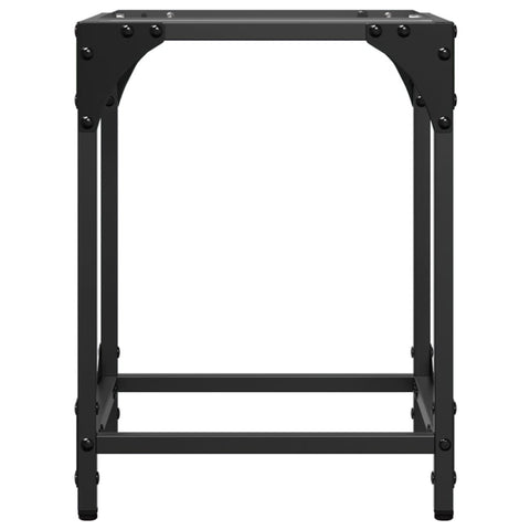 vidaXL Coffee Table with Transparent Glass Top 30x30x40 cm Steel