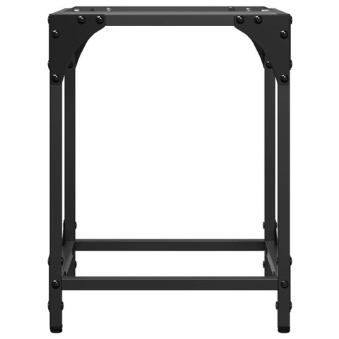 vidaXL Coffee Tables with Transparent Glass Top 2 pcs 30x30x40 cm Steel