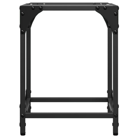 vidaXL Coffee Tables with Transparent Glass Top 2 pcs 30x30x40 cm Steel