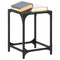 vidaXL Coffee Tables with Black Glass Top 2 pcs 30x30x40 cm Steel