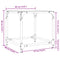 vidaXL Coffee Table with Transparent Glass Top 40x40x40 cm Steel