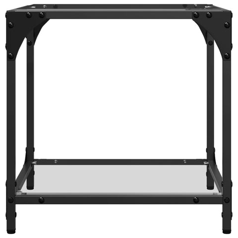 vidaXL Coffee Table with Transparent Glass Top 40x40x40 cm Steel