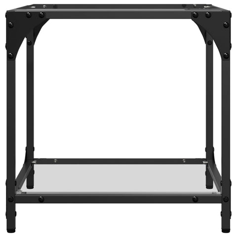 vidaXL Coffee Tables with Transparent Glass Top 2 pcs 40x40x40 cm Steel