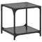 vidaXL Coffee Table with Black Glass Top 40x40x40 cm Steel