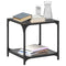 vidaXL Coffee Table with Black Glass Top 40x40x40 cm Steel
