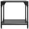 vidaXL Coffee Table with Black Glass Top 40x40x40 cm Steel