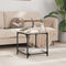 vidaXL Coffee Table with Black Glass Top 40x40x40 cm Steel