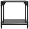 vidaXL Coffee Tables with Black Glass Top 2 pcs 40x40x40 cm Steel