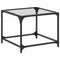 vidaXL Coffee Table with Transparent Glass Top 50x50x40 cm Steel