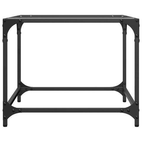 vidaXL Coffee Table with Transparent Glass Top 50x50x40 cm Steel